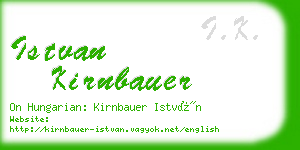 istvan kirnbauer business card